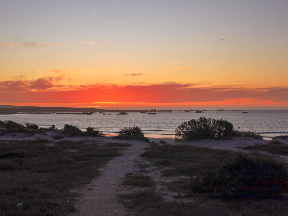 Image showing sunset over Paternoster beach from Gonana Guesthouse | Paternoster accommodation | self-catering